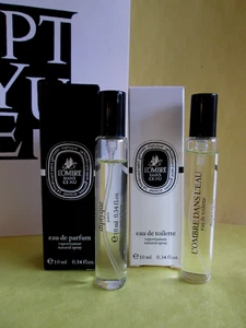 SET 2 DIPTYQUE L'OMBRE DANS L'EAU EAU DE PARFUM & EAU DE TOILETTE 0.34 OZ 10 ML - Picture 1 of 2