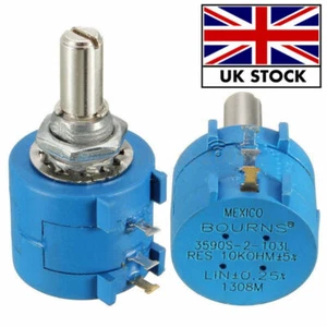 10K Ohm 3590S-2-103L Rotary Wirewound Precision Potentiometer Pot 10 Turns - Zdjęcie 1 z 3
