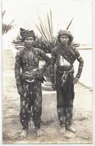1930's Zamboanga, Mindanao, Philippines REAL PHOTO Moro Men? - Vintage Postcard - Imagen 1 de 2