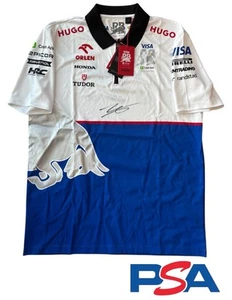Isack Hadjar Signed 2025 Visa Cash App Racing Bulls F1 Team Polo Shirt PSA AUTO - Picture 1 of 5