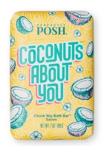 Perfectly Posh COCONUTS ABOUT YOU Chunk Bar Soap NEW Sealed - Picture 1 of 3