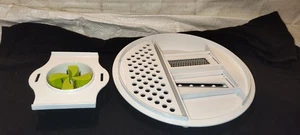 The Sharper Image ~ Cortadora de mandolina giratoria para ensaladas verde y blanco intercambiable - Imagen 1 de 17
