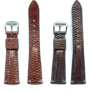 Elegant Gay Frères Genuine Lizard Strap Band, Leather Lined 18mm 19mm 20mm 22mm - Picture 1 of 6