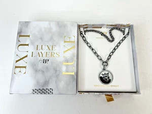 Bomb Party Luxe Layers Necklace Queen Of Hearts NK24851 Removable Pendant - Picture 1 of 10
