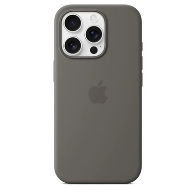 Originale/Ufficiale Apple IPHONE 16 Pro Custodia Silicone/Cover - Beige Grigio - - Immagine 1 di 4