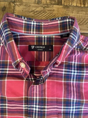 Men's Cremieux Classics L/S Shirt M Medium Pink Multi-Color Plaid EUC 306 - Image 1 of 4