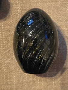 BEAUTIFUL ROBERT EICKHOLT ART GLASS "EGG" SHAPE PAPERWEIGHT, SIGNED & DATED 1986 - Picture 1 of 10