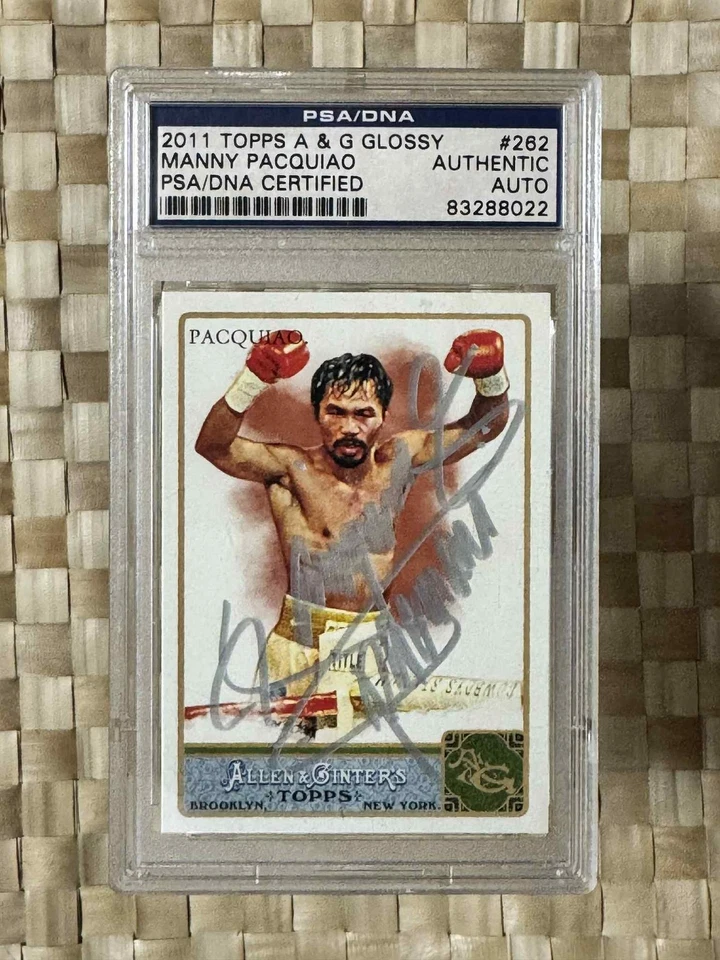 2011 Topps Allen & Ginters Autograph MANNY PACQUIAO AUTO PSA/DNA Certified - Image 1 of 3