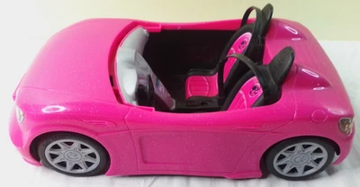 芭比娃娃 Glam 粉红色可转换玩具汽车美泰 2013 缺少挡风玻璃 — 第 1/4 张图片