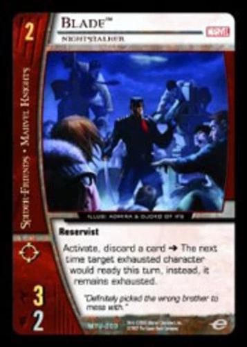 VS System: Blade, Nightstalker [Played] Marvel Team-Up TCG CCG Classic Marvel DC - Image 1 of 1