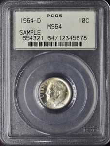 1964-D Roosevelt Silver Dime PCGS MS64 Gen 3.0 OGH Sample Slab ✪COINGIANTS✪ - Picture 1 of 2