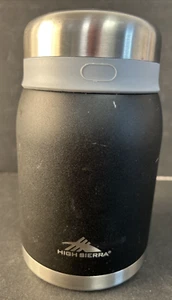High Sierra 24 Unzen Thermo Edelstahl Lebensmittel Glas mit Löffel Schwarz SUS304 - Bild 1 von 7