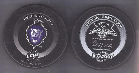 GAME PUCK - ECHL READING ROYALS 2007-2008 OFFICIAL LAST1 Cover