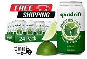Spindrift Sparkling Water, Nojito Flavored 12 Fl Oz Pack of 24 FREE SHIPPING - Picture 1 of 6