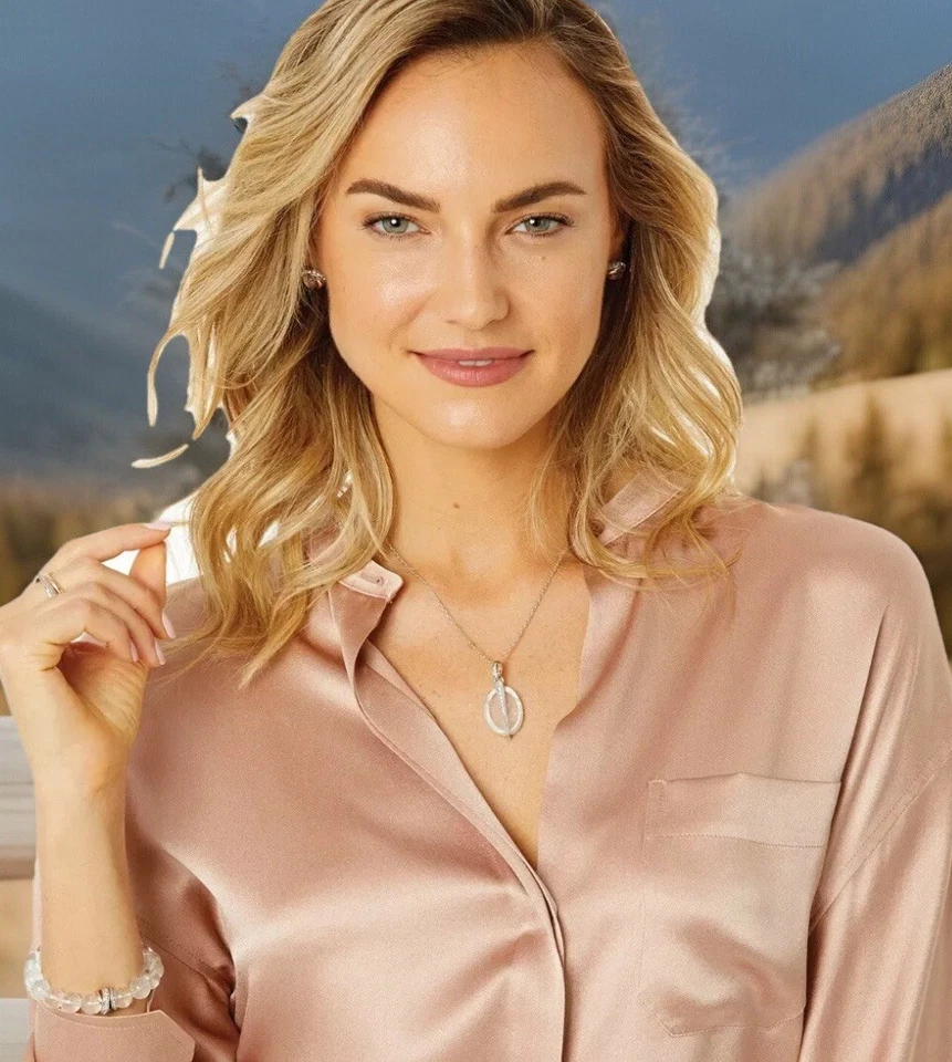 Brighton Neptune's Rings Oval Clear Crystal Reversible Short Necklace MRP