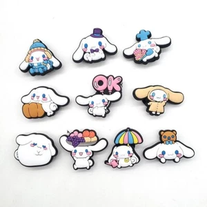 10PCS Cute Cinnamoroll Shoe Charms for ClogCroc Shoes DIY Decor Accessories Set - Picture 1 of 12