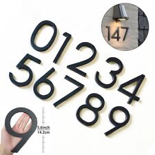 Contemporary Floating House Address Numbers 5 6 in Brushed Stainless Steel