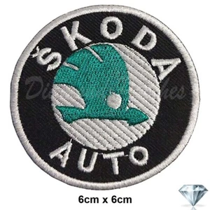 Skoda embroidery patch iron sew on car Fuel oil racing fashion badge - Foto 1 di 2
