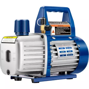 4CFM 1 Stage Vacuum Pump 1/3HP Rotary HVAC Refrigeration Air Conditioning w/ Oil - Picture 1 of 7