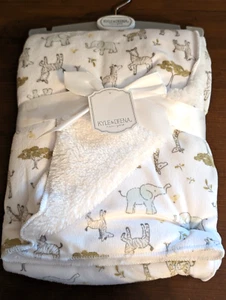 Kyle & Deena Zoo Animals Baby Blanket Security Lovey Minky Sherpa Plush Soft NWT - Picture 1 of 6
