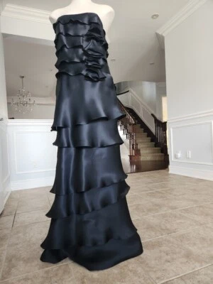 Vestido de organza de seda FRASCARA en negro, talla 8 EE. UU. (Canadá) Foto 1 de 3