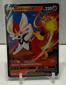 Pokémon - Sword & Shield Fusion Strike - Cinderace V 43/264 NM - Picture 1 of 2