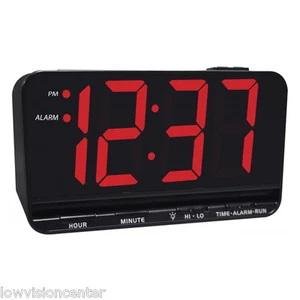 Extra Large 3" Display Electric LED Alarm Clock, Low Vision Macular Degeneration - Picture 1 of 1