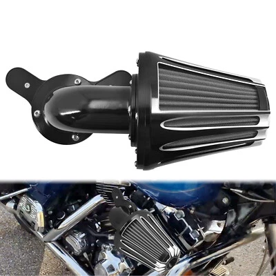 Sucker CNC Air Filter Cleaner Gray Intake For Harley Road King Glide 2008-2016 - Imagem 1 de 4