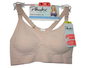Playtex Nursing Bra Size Medium Blush Seamless Racerback Crop Wirefree New - Picture 1 of 4