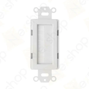 Nex Brush Decora Single Gang Style Wall Plate Wire Cable Pass Through Decorative - Picture 1 of 3