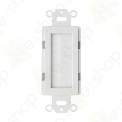 Nex Brush Decora Single Gang Style Wall Plate Wire Cable Pass Through Decorative - Image 1 of 3