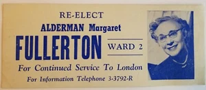 Ink Blotter Paper Margaret Fullerton London Alderman 1950s Ward 2 E1B - Picture 1 of 2