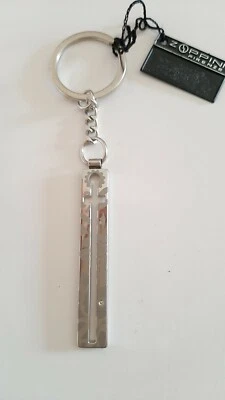 Portachiavi Uomo Donna Acciaio con Zircone Zoppini Nuovo Idea Regalo - Immagine 1 di 3