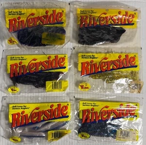 Riverside Fishing Lures Assorted Colors Junebug Creature Tube Lot of 13 Packs - Picture 1 of 8