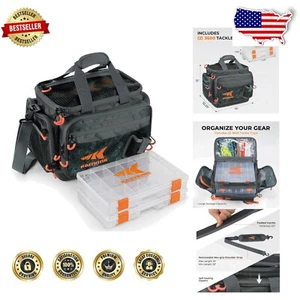 Tough Saltwater Resistant Fishing Gear Bag with Compression Molded Bottom - Picture 1 of 9