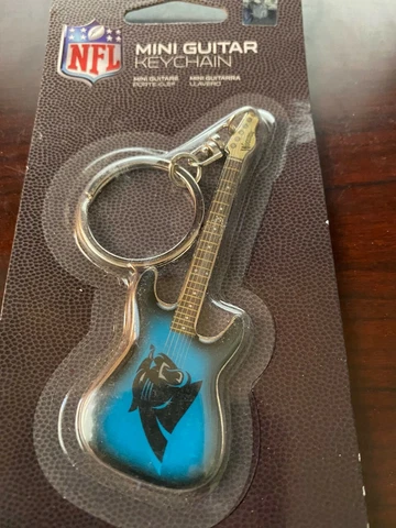 NFL Carolina Panthers Woodrow guitar key chain New on card Cover