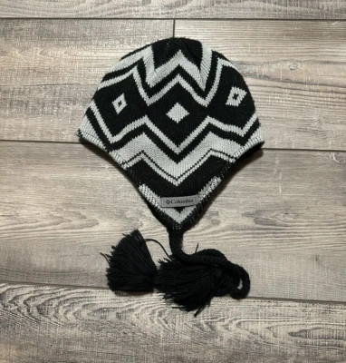 Columbia Youth Hat One Size Black and Gray Fleece Lining - Image 1 of 4