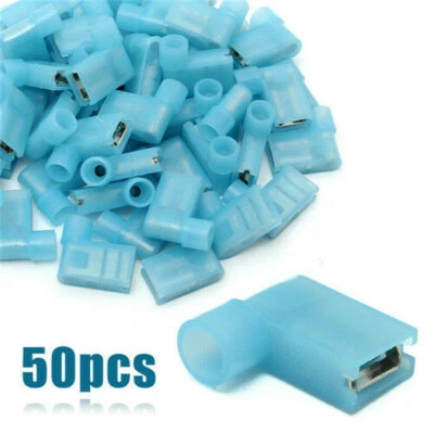 50 Pieces 16-14AWG Nylon Flag Spade Female Insulated Quick Disconnects Connector - Image 1 of 4