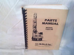 DRILTECH D40K 1W PARTS MANUAL BOOK DRILLING RIG WATER WELL DRILL - Imagen 1 de 11