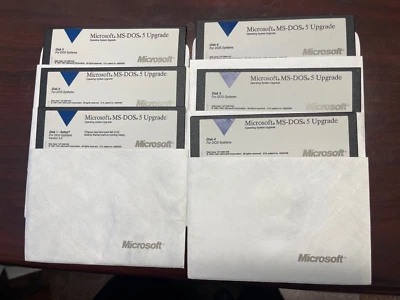 Microsoft MS-DOS  5 Upgrade on (6) 5.25" Floppy Disks, MS-DOS User's Guide  - Image 1 of 2
