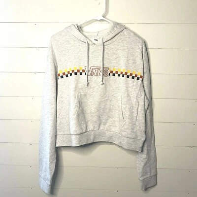 Vans Banded Women's Gray Crop Hoodie Sweatshirt New XL XLarge - Image 1 of 3