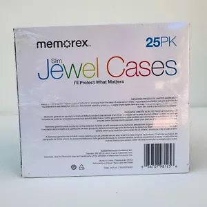 Memorex 25PK Slim Jewel Cases NEW- Sealed - Picture 1 of 6