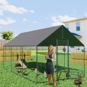 Gallinero XXL gallinero gallinero pequeño recinto al aire libre recinto para animales pequeños aviario - Imagen 1 de 23