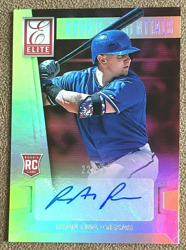Ryan Rua 2015 Donruss Elite Rookie Essentials Autograph #20 /75 Texas Rangers ⚾ - Image 1 of 2
