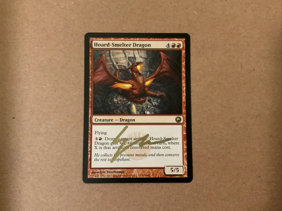 MTG Magic Hoard-Smelter Dragon Signed Artist Proof x1M SOM Eric Deschamps - Image 1 of 2