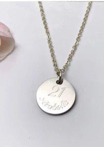 Personalised Name Necklace With Age 13th 16th 18th 21st 30th 40th Birthday Gift - Picture 1 of 2