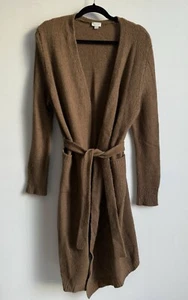 HANRO WOOL ALPACA BROWN BELTED  CARDIGAN SWEATER SIZE S - Picture 1 of 7