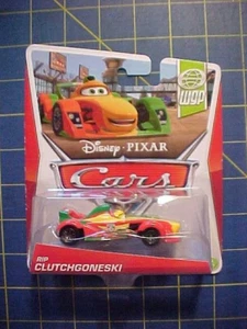 DISNEY PIXAR CARS RIP CLUTHGONESKI! WGP SERIES 8/17! NIP 2012 WHITE CARD - Picture 1 of 3