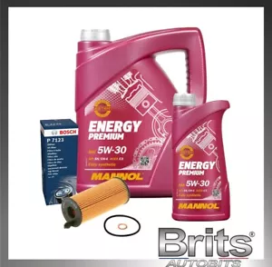 FITS BMW 3 SERIES 320D E90 E91 2008-2012 SERVICE KIT - BOSCH OIL FILTER & 6L OIL - Picture 1 of 5