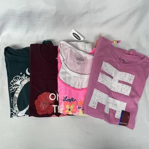GIRLS LOT Bundle Of 4 TOPS SHIRTS Old Navy Justice Hello Kitty Size Large - Picture 1 of 15